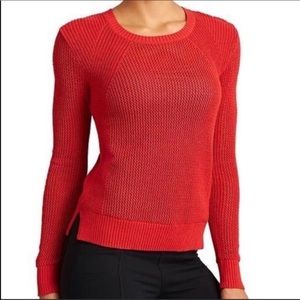 ATHLETA Red Knit Sweater Size M